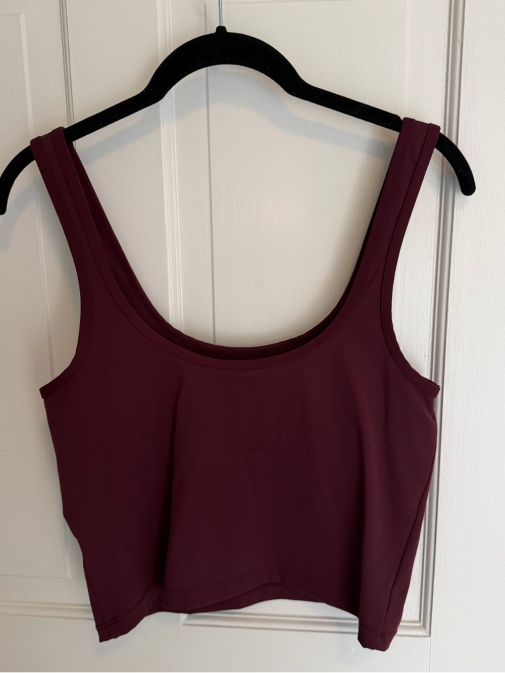 SET ACTIVE Sportbody Double Scoop Tank Bra in Redwood sz L - Picture 3 of 4